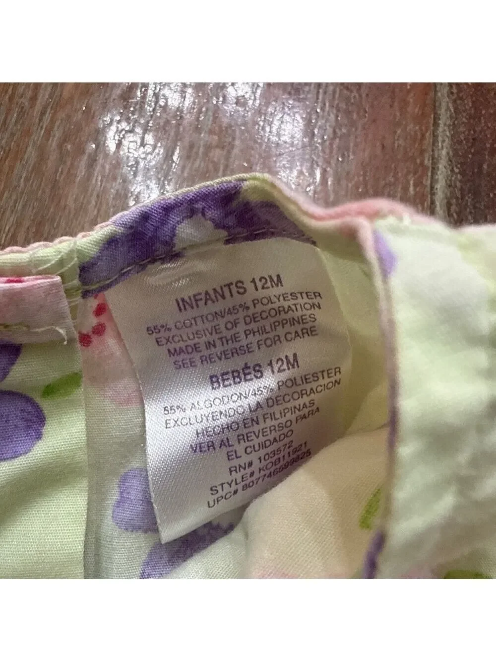 Blueberi Boulevard Infant Girls 12M Floral Gingham Dress